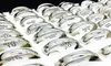 100pcslot anel de prata casal homens mulheres unissex prata 6mm joias de aço inoxidável festa de noivado casamento lotes inteiros bra5858589