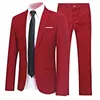 Hommes Gentleman Costume 2 pièces uniforme formel à manches longues revers Blazer veste avec pantalon réunions de bureau affaires tenues de fête de mariage 231229