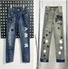 Designer jeans för män jeans vandring byxa rippade hip hop high street mode varumärke pantalones vaqueros para hombre motorcykel broderi casual rak jeans