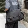 Hommes sac à bandoulière toile Vintage sac à main d'affaires pour hommes décontracté 13 pouces ordinateur portable grande capacité porte-documents Durable hommes sac 231228
