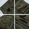 Herrenwesten Sommer Baggy Causal Herren Mesh Weste Multi Pocket Pographers Männliche ärmellose Jacken Gaze Grüne Tarnweste für Männer