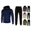 Männer Trainingsanzüge 2023 Herbst/Winter Casual Sport Set Mock Neck Zipper Strickjacke Top Hosen Boutique