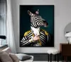 Canvas Painting Wall Posters and Prints Gentleman Zebra HD Wall Art Pictures For Living Room Decoration Dining Restaurant el Home 3865394