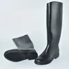 2024 Fashion Knee-High Boots Buty Kobiety jesienne wodoodporne buty motocyklowe żeńskie ślizgowe czarne deszczowe galoshes guma 231228