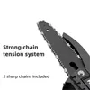 6 Inch 21V 20Ah Mini Cordless Electric Chain Saw Woodworking Handheld Pruning Chainsaw Garden Cutting Tool 231228