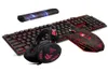 Keyboard Mouse Combos Backlit Gaming Keyboards Mice Pad and Earphone Kit 4pcs Professional Optical Gamers Breathing Sets for Deskt5342097