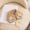 Acessórios para o cabelo urso dos desenhos animados protetores de orelha de pelúcia cachecol anti congelamento orelhas mais quente adorável do bebê fones de ouvido cor sólida earmuffs