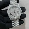 Automatyczny zegarek mechaniczny Nowy ograniczony Misisanite Sale Watch Full Diamond Test