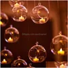 Candle Holders 1Pc 60Mm Hanging Tealight Holder Glass Globes Terrarium Wedding Candlestick Vase Home Inn Bar Decoration Drop Delivery Dhvo7