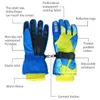 HONEYKING – gants de Ski d'hiver pour enfants, mitaines rembourrées et chaudes imperméables pour filles et garçons, Ski en plein air, cyclisme, gants de Snowboard coupe-vent 231229