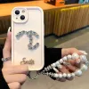 Projektantka do telefonu na iPhone 15 Promaks 14 Plus 13 Pro 12 11 Litery Flash Diamond Fashion Women Soft Guma Fallproof