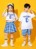 Bühnenkleidung Mode Kinder Hip Hop Rock T-shirt Shorts Ballsaal Kostüme Jazz Für Mädchen Jungen Dancewear Street Dance Tanzen Kleidung