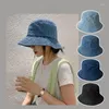 Berets 1 pc moda retro balde chapéu algodão dobrável pescador cowboy lavagem mulheres homens ao ar livre sol praia