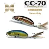 Lurefans CC70 Schwimmender Minnow-Angelköder 70 mm, 125 g lang, S-Kurbelköder, künstlicher Wobbler für Seebarsch, Hecht, gefälschter Köder, 240116