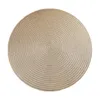 Table Mats 3pcs Round Placemats Set Washable Easy Clean Wipeable Non-Slip Stain Heat Resistant Dinning Place For Wedding Party