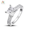 Bague de fiançailles en argent Sterling 925, étoile de paon, pour anniversaire de mariage, 1 5 ct, bijoux taille princesse CFR8009 Y0723308z