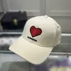 Tasarımcı Beyzbol Kapakları Erkek ve Kadınlar Erkek Günlük Güneş Şapkası Moda Aşk Deseni Açık Mekan Seyahat Sosyal Toplantı23001