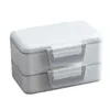 Dinnerware BPA Free And Odor Bento Lunch Box 2 Layer Container Suitable For Home Made Delicacies Portion Control