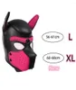 Party Maskers XL Code Merk Verhogen Grote Maat Puppy Cosplay Gewatteerd Rubber Volledige Hoofd Kap Masker Met Oren Voor Mannen Vrouwen Hond Rol Pla7660346