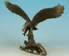 Decorative Figurines Nice Asian Chinese Old Bronze Handmade Carved Eagle Collect Statue Figure Decor