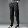 Men's Pants Winter Warm Padded Men Large Thick Loose Sweatpants Solid Thermal Long Trousers Casual Jogger Outdoor Sport Bottoms Male