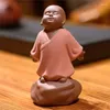 Figuras Decorativas Cerámica Pequeña Estatua Linda De Buda Estatuilla De Monje Manualidades Creativas para Bebés Muñecas Adornos Regalo Artes Delicadas Clásicas