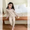 Pyjama's voor kinderen herfst- en winterset Jongens Meisjes Baby Lange Onderbroek A-klasse Cartoon Wol Dframe Homewear Drop Delivery Otzft