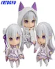 Emilia Q Version Re zero life In A Different World Anime Action Figure Collectible Model Figures Toys Kids Gift toys for girls T207496818