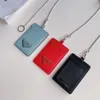 Lindo porta-cartão de trabalho ID Credit Bus Crossbody Cases de alta qualidade marca de luxo P Mini carteira capa muitas cores titular carteiras dupla face com embalagem de caixa de logotipo