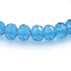 Bracelet de perles de cristal à facettes de 8 mm bleu lac pour femmes, bracelets extensibles de style simple, lot de 20 pièces Whole2878