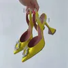 Grande festa de girassol sandálias mulher verão salto alto bombas femininas apontou designer sapatos sexy stiletto sapato de casamento 231228