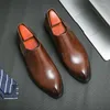 Robe chaussures mocassins pour hommes affaires décontracté fête quotidienne rétro sculpté chaussure automne printemps été style britannique