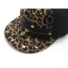 Homens hip hop moda boné leopardo impressão zíper chapéus personalizados verão ao ar livre chapéu de sol swag casquette de beisebol 231228