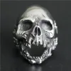 5pcs / lot nouvelle conception taille 7-15 énorme anneau de crâne fantôme en acier inoxydable 316L bijoux de mode populaire crâne mort Ring241n