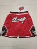 custom Men women youth Chicago''Bulls''Throwback Basketball Shorts Pocket White Basketball Jerseys Shorts red black