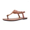 Sandálias Roma Sapatos femininos Flats Clipe Toe Slippers 2024 Designer de verão Flip Flip Flips Brand Walking Casual Slides feminino