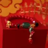 Charm Armbänder China Jahr Chinesischer Roter Drache Sternzeichen Armband für Kinder Glückskorallenperlen 15-24 cm Handgelenk tragen kann