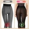 Inverno quente preto marrom leggings sexy meia-calça térmica feminina velo collants senhoras falso translúcido meias térmicas 231228