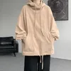 Erkek Hoodies Sonbahar Kış Standı Yaka Sweatshirts Erkek Kadın Moda Pembe Siyah Khaki Hip Hop Hoody Erkek Marka Günlük Gevşek Tops