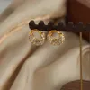 Boucles d'oreilles géométriques en diamant pour femmes, en forme de U, en acier titane plaqué or 18 carats, bijoux à la mode, paire cadeau