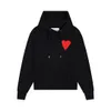 Designer Sweatshirt Love Heart Pattern Pure Colour Simple Knitted Sweater Autumn and Winter Men's and Women's Casual Loose Wool Hooded Sweatshirt