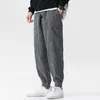 Pantalons pour hommes Marque Corduroy Jogging Hommes Tendance coréenne Baggy Casual Sport Pantalon de longueur de cheville Pantalon de survêtement Tech Fleece Wide Leg Oversize