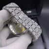 Automatische mechanische Uhr, Top-Test, limitierter Verkauf, VVS-Moissanit-Uhr, automatisches Silber-Diamant-Qualitätswerk, Edelstahl-Eiskristall
