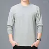 Men's T Shirts Spring Autumn Men Basic Bottoming T-Shirt Male Clothes Long Sleeve Half High Neck Thickened Solid Cotton Warm Versatile Tops
