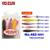 Yozuri kalamar jigs kancaları yem yem 5cm 6cm 7cm Japonya yüzer UV floresan şeffaf sarı 231229