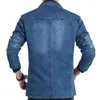 Vestes pour hommes 2023 Printemps Casual Coton Denim Costume Veste Hommes Classique Mode Slim Lavé Rétro Bleu Jeans Blazer Manteau Mâle Marque Vêtements