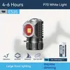 1pc Mini Torch Light, Super Bright Tactical ficklampa LED P70 Högeffekt Portable Pocket ficklampa, USB -laddningsbar vattentät nyckelringsljus för utomhus