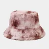 Berretti da donna Tie Dye Rotolo di pecora Cappello da pescatore Autunno ed estate Tessuto Nero Secchiello Donna Inverno Uomo