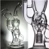 Bong per acqua in vetro Narghilè Heady Dab Rigs Fumatori WaterPipes Pipa per fumo Recycler Bong con giunto da 14 mm