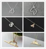 10PCS Gold Silver Honey Bee Elk Deer Bird Hedgehog Dinosaur Cat Dog Head Pendant Chain Necklace Animal Choker for Women